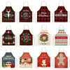 Christmas Decorations Linen Merry Apron for Home Kitchen Accessories Natal Navidad 2023 Year Gifts 231023