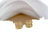 Fashion Vintage 4/Four Earrings Back Mother-of-Pearl Silver 18K Gold Plated Agate for Women&Girls Valentine's Mother's Day Wedding Jewelry Gift I