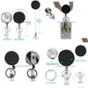 Chaveiros Corda de Fio Elástico Chaveiro Sporty Recoils Retrátil Corrente de Alarme Antilost Anel Telescópico Chaves Trinket Badge Reel Cinto Cl Dhmke