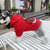 Abbigliamento per cani di marca Abbigliamento invernale per cani Classico orsetto stampato Felpa con cappuccio per cani Felpa in cotone per cuccioli Autunno morbido Maglione caldo Cappotti per la stagione fredda per cani di piccola taglia A864