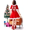 Cosplay Noel Kostümleri Kadın Tasarımcı Cosplay Kostüm Kostümleri Ateşli Kırmızı Asma Kulak Tavşan Şallı Elbise Yılbaşı Kırmızı Kısa Etek Parti Sahne Elbise