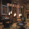 Lustres éclairage lustre rustique salle à manger luminaires suspendus ferme 6 douilles d'ampoule E26 industrielles
