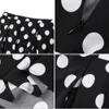 Jupes 2023 Vintage Polka Dot Jupe grande taille rouge noir bleu longue décontracté femmes Maxi Faldas bohème Jupe VD4139 231023