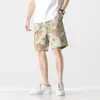 Tide – Shorts pour hommes et femmes, rétro, imprimé Floral, broderie complète, décontracté, tendance de rue, personnalité, pantalon mi-long de plage