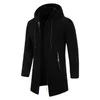 Sweats à capuche pour hommes sweats à manches longues pour hommes fermeture éclair à capuche surdimensionné haut d'hiver veste manteau pull noir 231021