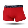 Onderbroek mannen ondergoed Ice Silk Boxer Shorts Solid Color Ultra-dunne ademend slipje transparant voor mannelijk