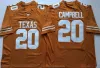 CUSTOM Cheap NCAA Vintage Texas Longhorns College Jerseys Football 10 Vince Young 34 Ricky Williams 20 Earl Campbell Yellow White Stitched J