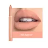 Nude Pink Matte Lipstick Pen Matte Solid Lip Gloss Waterproof Long Lasting Lipstick Pencil Lip Liner Pens Lips Make Up 12 Colors