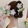 Hair Clips Daily Jewelry Drip Oil Type Hairpin Crystal Creative Flower Disc Summer Accessories Gift On Women's