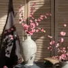 装飾的な花1/3 PCS 60/70cm Plum Blossoms人工枝シルクチェリーブロッサムドライフラワーホームウェディングシーンパーティーDIY装飾