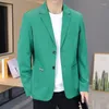 Abiti da uomo alla moda per la primavera e l'autunno Versione coreana dell'abito slim britannico a quadri casual bello cappotto singolo occidentale