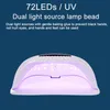 Nail Dryers BM-8 300W 72LEDs Nail Dryer Lamp UV LED Nail Lamp No Black Hands For Drying Nail Gel Polish Portable Design Nail Lamp 231020