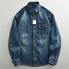 Herren-Freizeithemden, schweres Retro-Hemd für Herren, Hemdmantel, gewaschene Denim-Bluse, Cargo-Jeans, übergroße Oberteile, verschleißfeste Kleidung