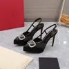 Scarpe eleganti con tacco a spillo con fionda di lusso décolleté vloge con plateau in vera pelle con punta a punta décolleté da donna classici da sera con tacchi alti