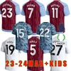 Personnalisé 2024 AsTon VilLas Maillots de football Kit pour enfants Maillot de football à domicile Entraînement des fans à l'extérieur Version du joueur Camisetas Futbol Mings McGinn Buendia Maillot Foot