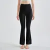 2024 Lu Lu Yoga Women Flare Pantsbed Babecut Leggingi wysoko pasażerskie rozłębia