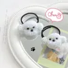 Hårtillbehör Söt tjej Plush Dog Scrunchies Tjock Updo överdimensionerad Scrunby ElasticDonuts Rope Women Ponytail Holder