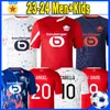 23 24 LOSC Lille voetbalshirts J.MARIN J.DAVID T.WEAH T.SANTOS M.Bayo 2023 2024 Ismaily CABELLA A.OUNAS ANDRE ANGEL YAZICI Voetbalshirts Heren Kinderen Kits sokken volledige sets