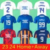 23 24 DANILO Glasgows Rangers Fußballtrikots Heim blau TAVERNIER MORELOS Sakala KENT COLAK Hogan 2023 2024 Fußballtrikot Herren Kinder Kit Fans Spieler Camiseta de