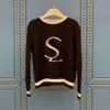 Denizatı Yün Sweater Örme Jakard Sweaters Tasarımcı Hoodie Lüks Kadın Giyim