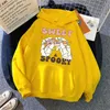 Women's Hoodies 2023 Autumn And Winter Pure Cotton Hoodie Printed Pixie Pattern Trend Sports Style Oversized