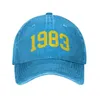 Boll Caps Classic Cotton 1983 födelsedag baseball cap kvinnor män personlig justerbar vuxen pappa hatt vår