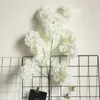 Decorative Flowers INS Wind Simulation Cherry Blossom Artificial Flower Plant Bonsai Wedding Decoration Creative Wall Atmosphere Fake