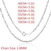 Hängen Autentiska italienska S925 Sterling Silver Halsband Sparkling ClaVicle Chain -tröja Hög smycken för Woman Charm Gift