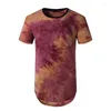 Męskie koszulki TENS Gradient Kolorowe koszulki HARAJUKU STYL HIP HOP O NECK TEKE TEE TEE TOPS Casual Slim Male Summer Camiseta