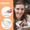 Colheres 6 pcs colher de mistura de aço inoxidável colheres de cerâmica alças delicadas agitador de café criança