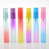 Garrafas de spray recarregáveis coloridas 4ml 8ml mini portátil gradiente portátil perfume fragrância garrafa recipientes cosméticos vazios para essent tngb