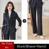 Calças femininas de duas peças roxo cinza preto senhoras pant terno mulheres feminino único breasted formal blazer e calças trabalho wear 2 conjunto com