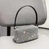 Sacs de soirée Poignée Strass Sac Argent Cristal Sparkling Top Sac à main Portefeuille pour femme et Designer de luxe 231023