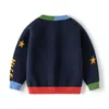 Sets Kinder Junge Strickjacke Pullover Baby Langarm Baumwolle Casual Mantel Kinder Mädchen Rundhals Warmen Pullover Winter Herbst Kleidung 231122