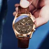 Women's Watches OLEVS Original Luxury Brand Men's Watches Leather Strap Quartz Watch for Men Sport Waterproof Moon Phase Wristwatch Montre Homme 231021