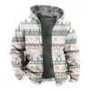 メンズジャケットメンジャケットカーディガン醜いクリスマスツリーギフトフェスティバルプリントスノーシックアウトドアフリース冬のカジュアルストリートウェアユニセックス