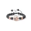 Beaded New Style Natural Volcanic Stone Owl Micro Inlaid With Haoshi Love Energy Bracelet Hand Woven String Adjustable Lava Drop Deliv Dhhhg