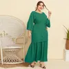 Robe longue de soirée en dentelle pour femmes, grande taille, élégante, Maxi, manches 3/4, col rond, basique, formelle, bureau, dames, 3xl, 4xl, 5xl, 6xl