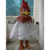 Performance white Rooster Mascot Costume Top Quality Halloween Fancy Party Dress Cartoon Character Outfit Suit Carnival Unisex Outfit