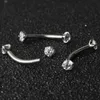 Stud ASTM F136 Zircon Gem Eyebrow Ring Lip Piercing Ear Brosket Tragus Stud Ring Body Piercing Jewelry 231020