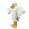 simpatici costumi della mascotte del pellicano bianco Costume da personaggio dei cartoni animati di Halloween Vestito da festa all'aperto di Natale Abbigliamento pubblicitario promozionale unisex