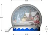 Decoración navideña, globo de nieve inflable, carpa de burbujas transparente, Papá Noel con fondo impreso y soplador para diversión