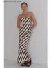 Stedelijke sexy jurken Zebra strepen Sling-jurk Damesmode Spaghettibandjes Slanke maxi-jurken Elegante dames mouwloze feeststrandvesten 2023 T231023