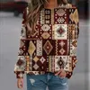 Women's Hoodies Western Aztec Ethnic Sweatshirts Geometric 3D Print Women Retro Hoodie Oversized Pullovers Harajuku Tops Woman Clothing