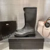 مصمم أحذية شتوية Womens Heel Boots Knee High Boots Platform Luxury Rain Boots Sheepeskin Sheegle Sehicle Seal Prand Rubber Size Size Eur 35-40