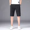 Männer Shorts Klassische Marke Anzug 2023 Sommer Alle-spiel Gerade Elastische Fünf-Punkt Hosen Männlichen Hochwertige Business casual