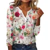 Etnische kleding Dames bloemenprintblouses Vrouwelijke zomer Dunne blouse Shirt Geschikt voor vrienden verzamelen Slijtage NIN668