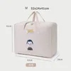 Shopping Bags Cotton Canvas Clothes Storage Folding Quilt Under Closet Box Dust-proof Cabinet Finishing Save Space Organizer