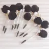 Ferramentas de maquiagem 10pcs escova de sobrancelha de cílios com chaveiro de bola de cabelo rímel varinha reutilizável chicote claro micro pente recipiente ferramenta 231023