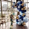 Decorações de Natal 72pcs balão azul guirlanda arco bem-vindo chá de bebê dia dos namorados festa de aniversário casamento 231023